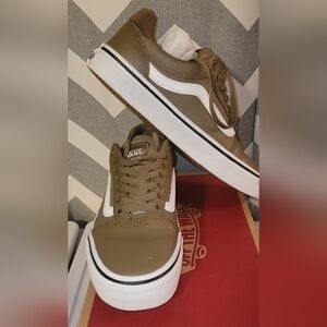 Vans Tumble Brown Leather Ward Deluxe men size 7